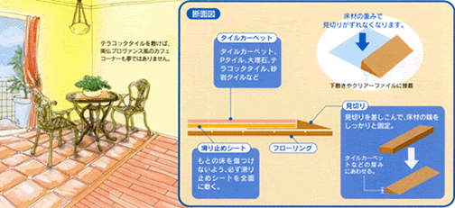 大理石の床から置き畳まで自由自在